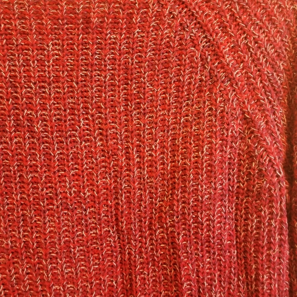 ^Faded glory burgundy crew neck fall sweater ladies large L 12-14 - Picture 3 of 5